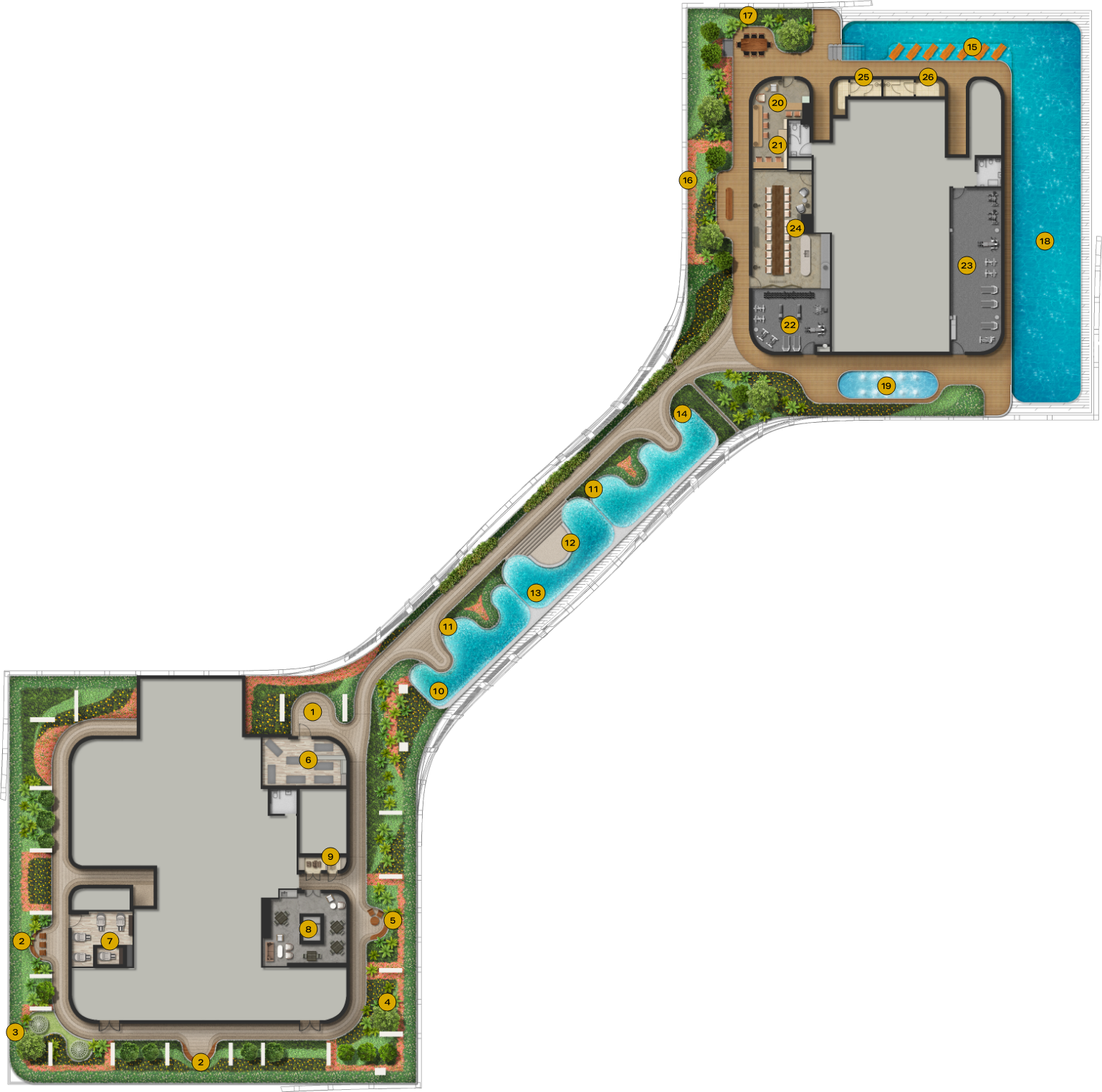 CanningHill Piers Level 24 site plan