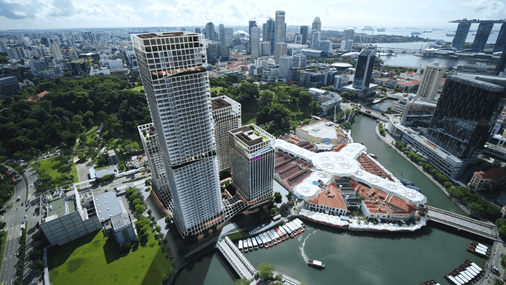 CanningHill Piers development in Singapore’s city center, 3D animation