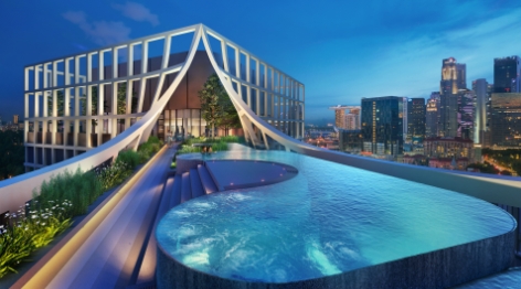 The CanningHill Club at Level 24 features multiple pools